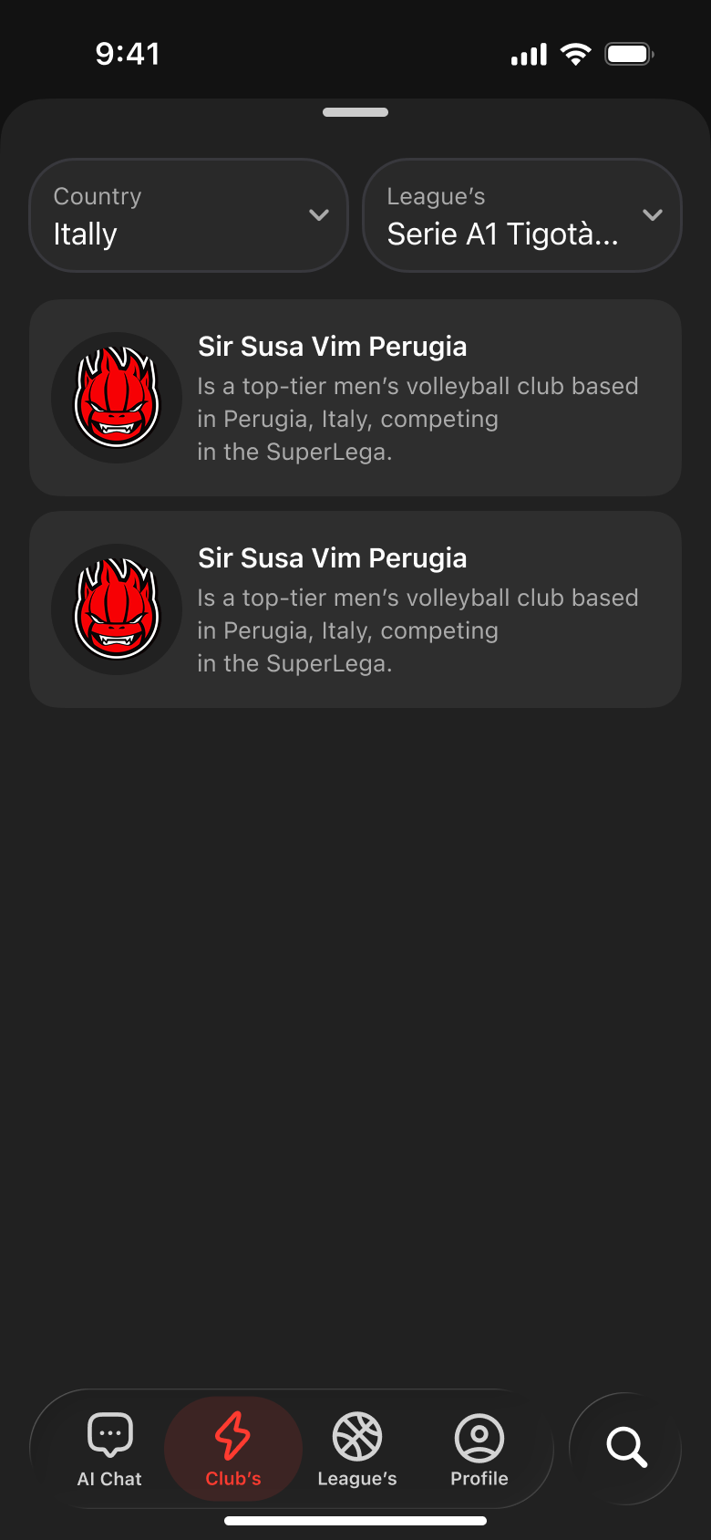 VolePlay app screenshot three